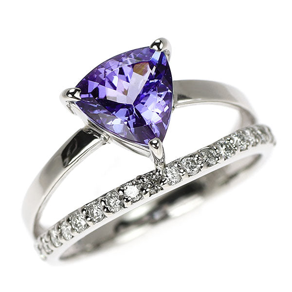 Pt900 タンザナイト ダイヤモンド リング 1.16ct D0.18ct