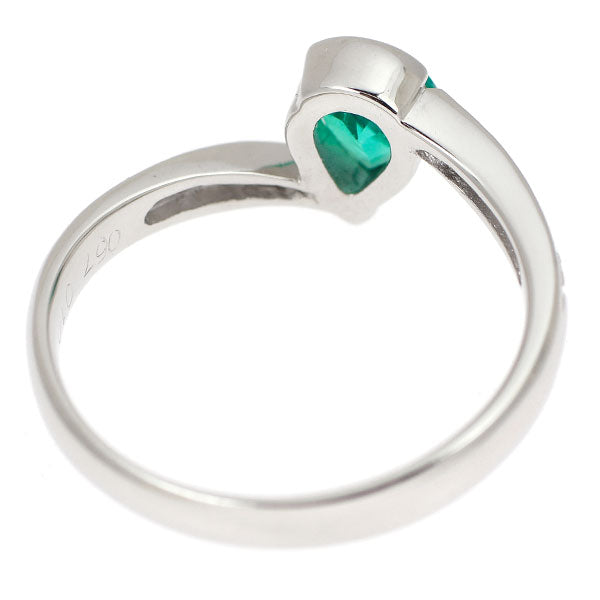 Pt900 エメラルド ダイヤモンド リング 0.67ct D0.10ct