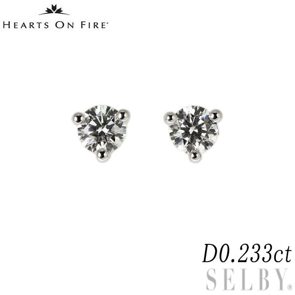 Hearts on Fire K18WG Diamond Earrings 0.233ct Stud