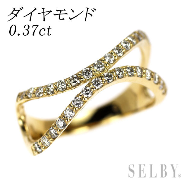 K18YG ダイヤモンド リング 0.37ct