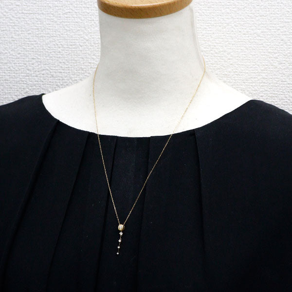 wish upon a star K18YG ダイヤモンド ペンダントネックレス 0.087ct D0.10ct