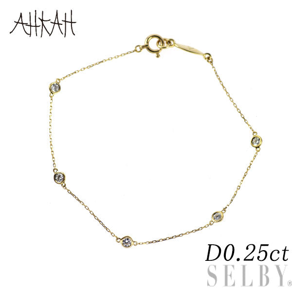Ahkah K18YG Diamond Bracelet 0.25ct Vivian Couture Station