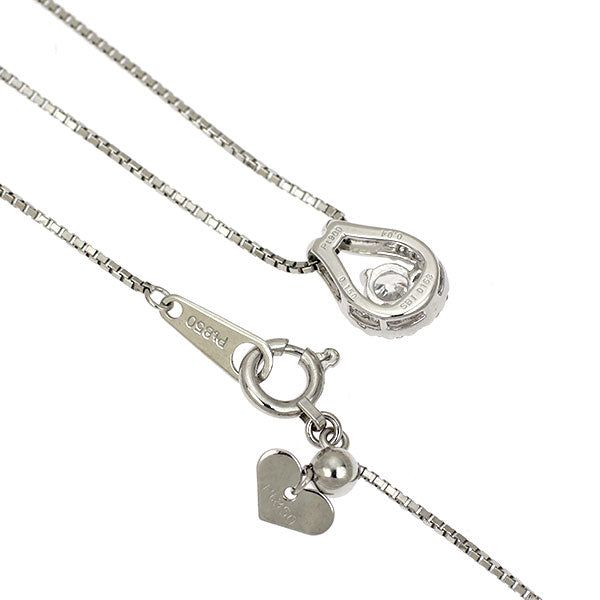 Pt900/ Pt850 ダイヤモンド  ペンダントネックレス 0.150ct D0.04ct