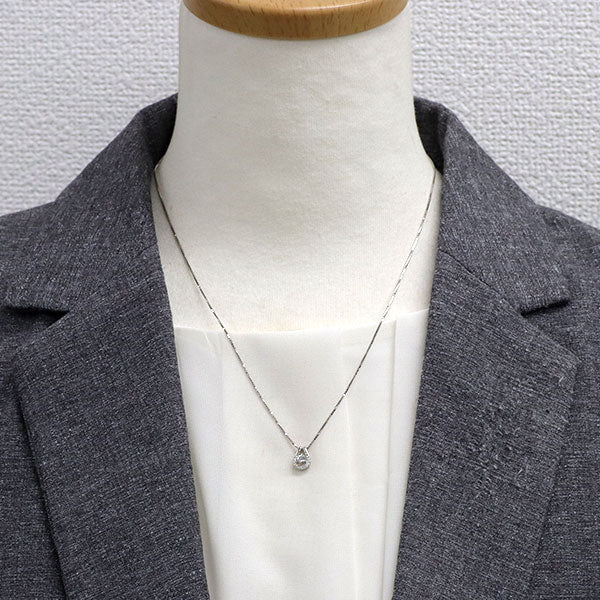 Pt900/ Pt850 ダイヤモンド  ペンダントネックレス 0.150ct D0.04ct