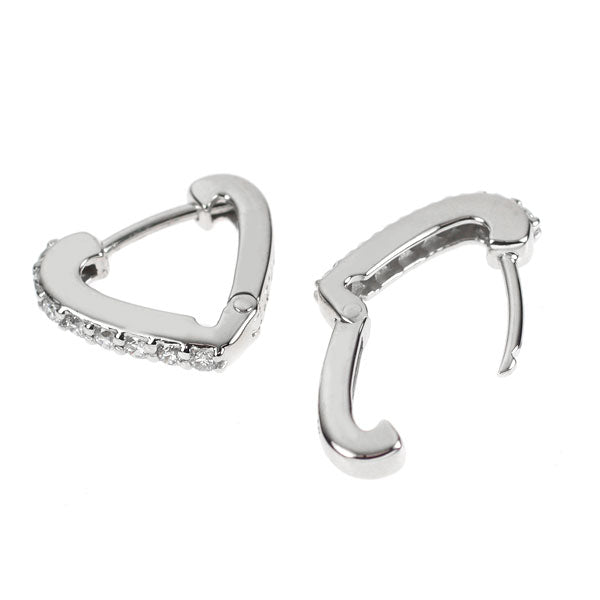 K18WG ダイヤモンド ピアス 0.20ct フープ