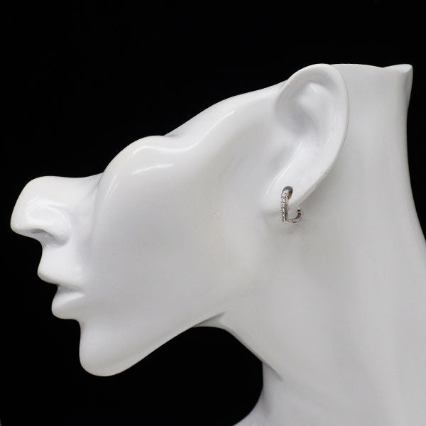 K18WG ダイヤモンド ピアス 0.20ct フープ