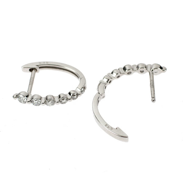 K18WG Diamond Earrings 0.40ct Hoop