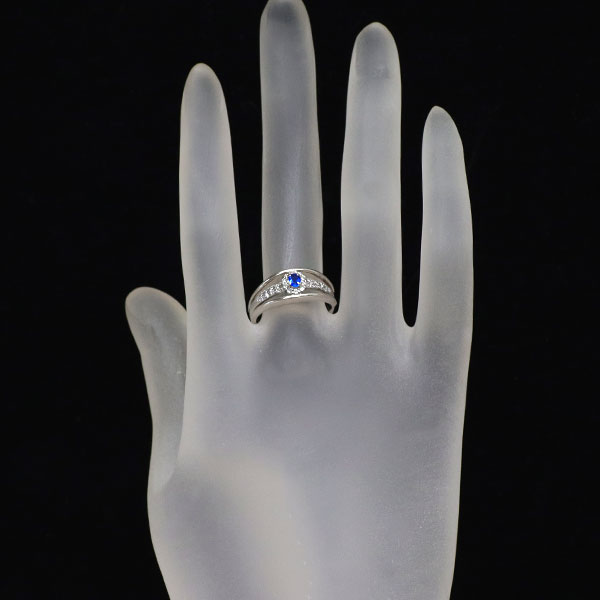 Rare Pt900 Ouinite Diamond Ring 0.08ct D0.15ct