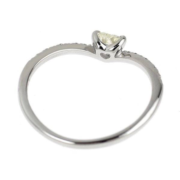 Pt900 ハートシェイプ ダイヤモンド  リング 0.24ct D0.07ct