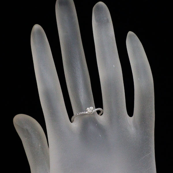 Pt900 ハートシェイプ ダイヤモンド  リング 0.24ct D0.07ct