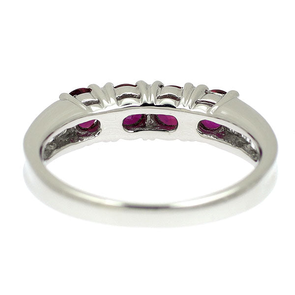 Pt900 Ruby Diamond Ring 0.93ct D0.33ct