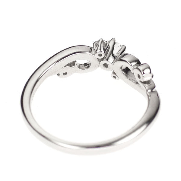 Pt900 Diamond Ring 0.117ct D0.06ct