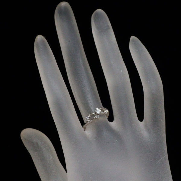 Pt900 Diamond Ring 0.117ct D0.06ct