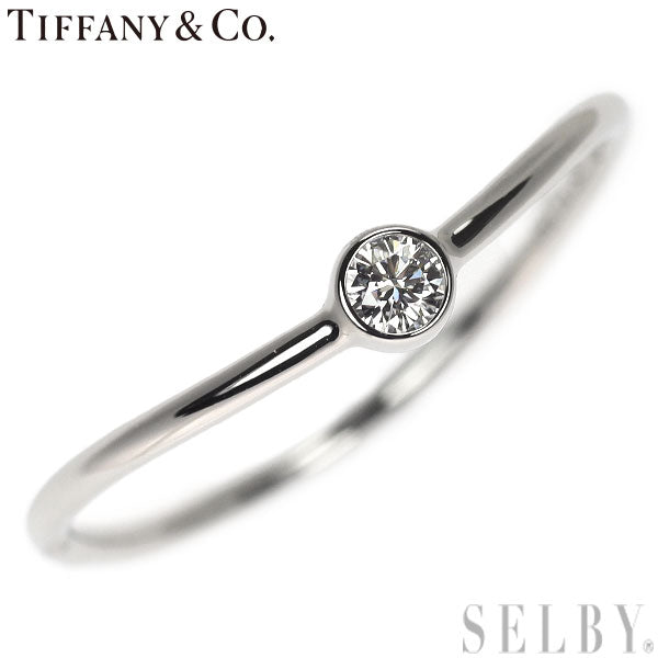 Tiffany & Co. Pt950 Diamond Ring Wave Single Row