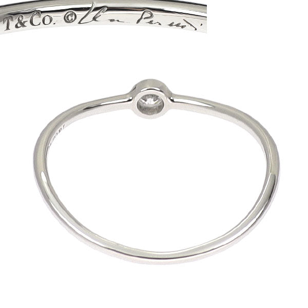 Tiffany & Co. Pt950 Diamond Ring Wave Single Row