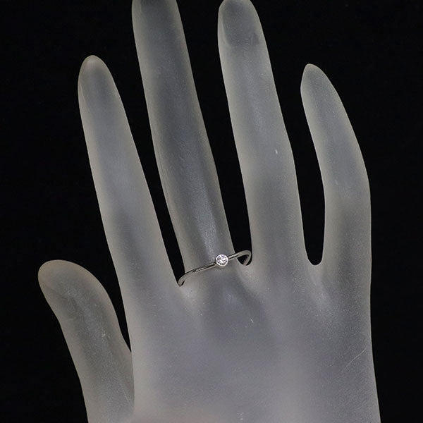 Tiffany & Co. Pt950 Diamond Ring Wave Single Row