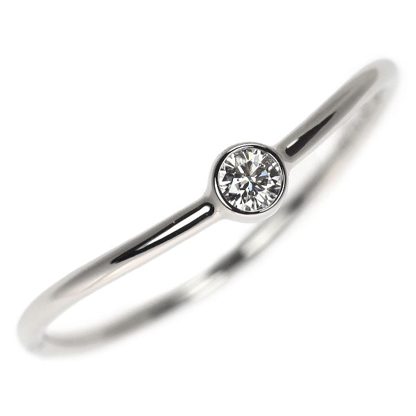 Tiffany & Co. Pt950 Diamond Ring Wave Single Row