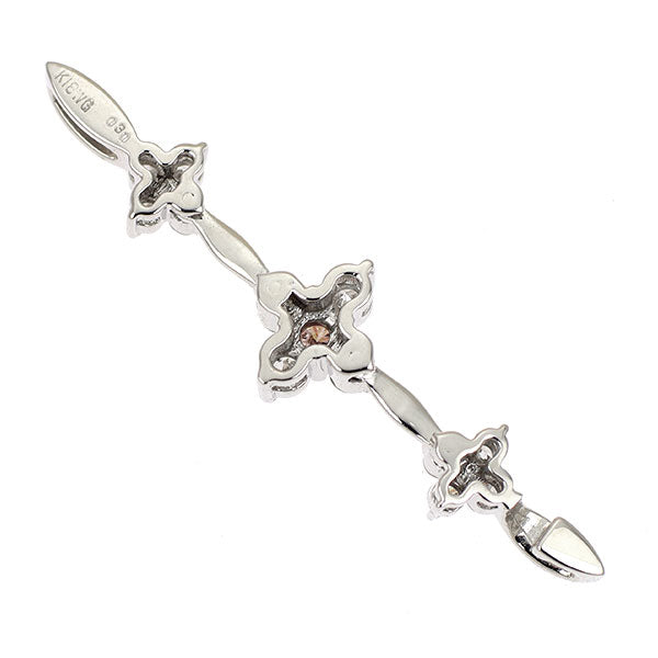K18WG 天然ピンク/カラーレス ダイヤモンド ペンダントトップ 0.30ct 2WAY