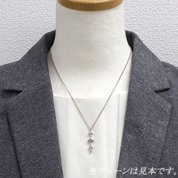 K18WG 天然ピンク/カラーレス ダイヤモンド ペンダントトップ 0.30ct 2WAY