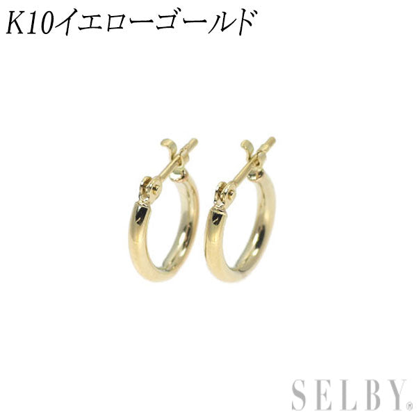 新品 K10YG ピアス 【エスコレ】 フープ