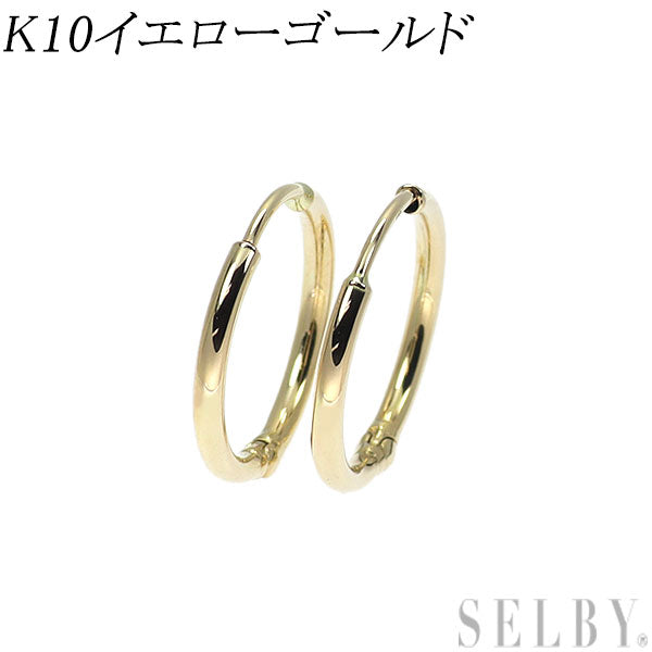 新品 K10YG ピアス 【エスコレ】 フープ