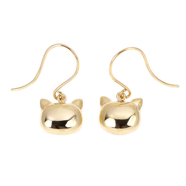 新品 K10YG ピアス 【エスコレ】猫 ネコ アニマル