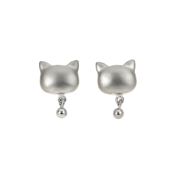 新品 K10WG ピアス 【エスコレ】猫 ネコ アニマル