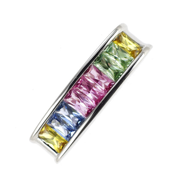 K18WG Fancy Color Sapphire Pendant Top 1.10ct