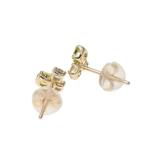 新品 K10YG ペリドット アクアマリン ローズクオーツ ピアス【エスコレ】