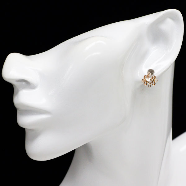 New K18PG Moonstone Earrings [Escolé] 2way