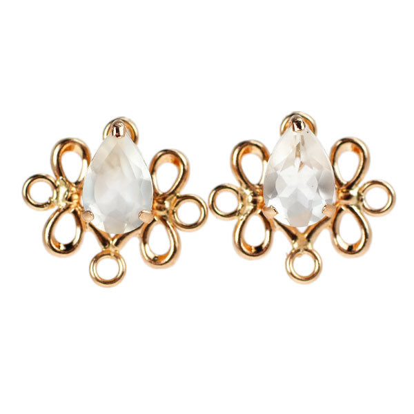 New K18PG Moonstone Earrings [Escolé] 2way