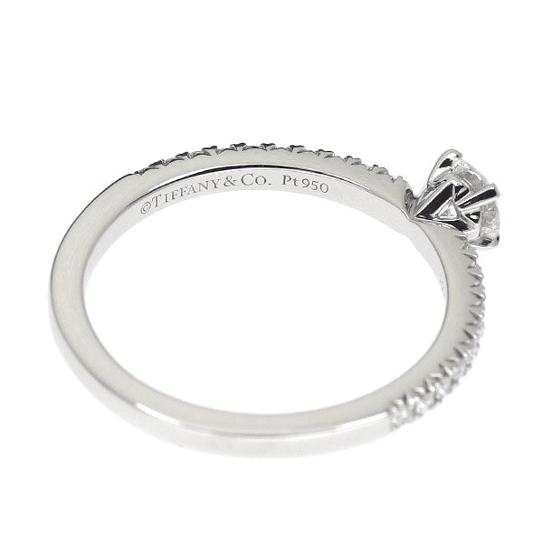 Tiffany & Co. Pt950 Diamond Ring 0.26ct G VVS2 3EX D0.09ct True Engagement