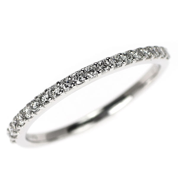 K18WG diamond ring 0.28ct half eternity