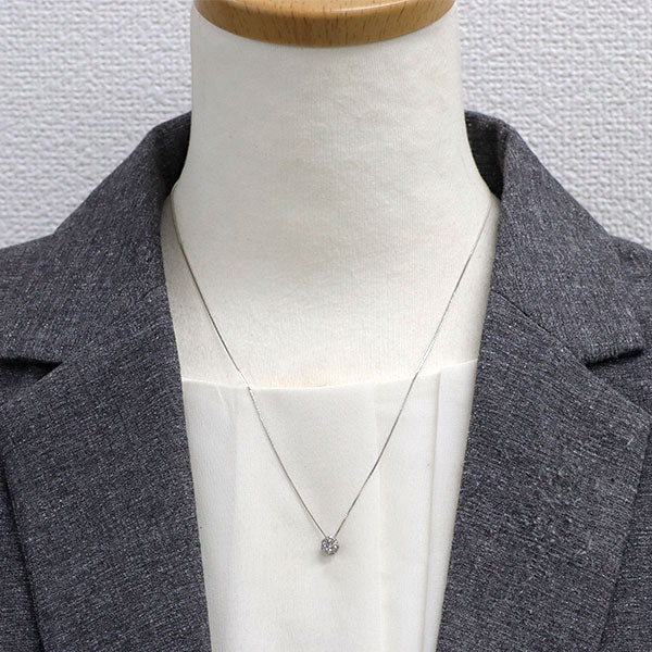 Pt900/ Pt850 H&C Diamond Pendant Necklace 0.20ct
