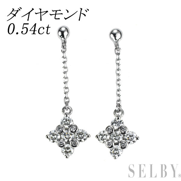 Pt900 ダイヤモンド ピアス 0.54ct