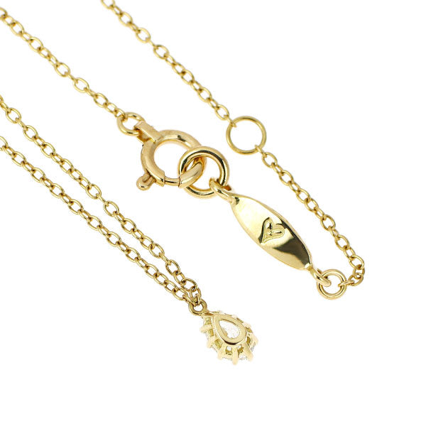 アーカー/ahkah K18YG ペアシェイプ ダイヤモンド ペンダントネックレス 0.15ct