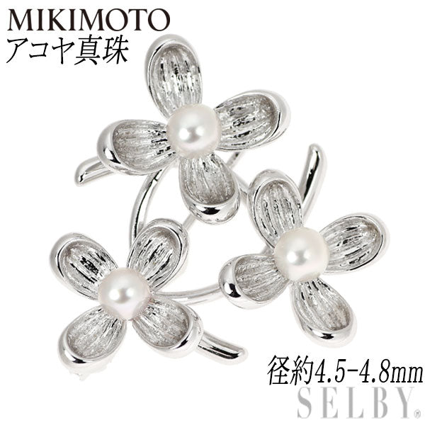 Mikimoto SV Akoya Pearl Brooch Flower Diameter approx. 4.5-4.8mm