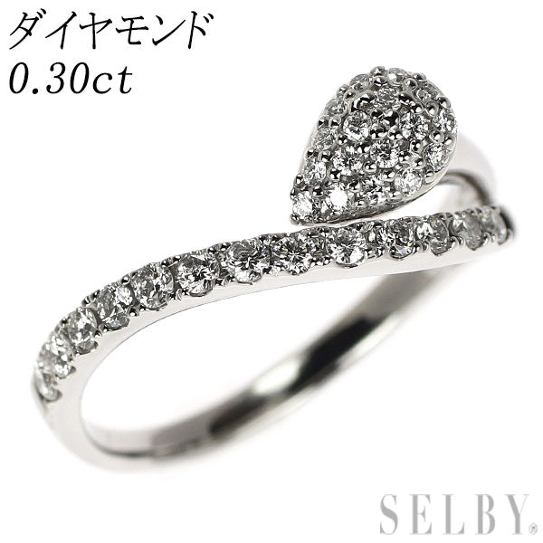 Pt900 ダイヤモンド リング 0.30ct パヴェ
