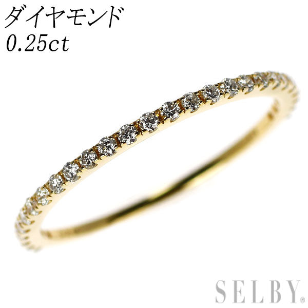 K18YG Diamond Ring 0.25ct Half Eternity