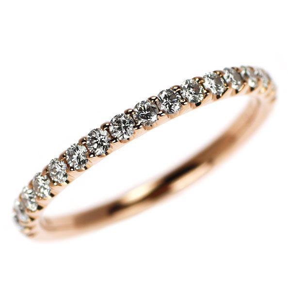 K18PG ダイヤモンド リング 0.32ct ハーフエタニティ