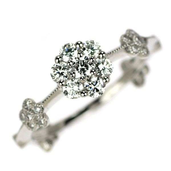 アベリ/AbHeri Pt900 ダイヤモンド リング 0.50ct ガーランド フラワー 159B