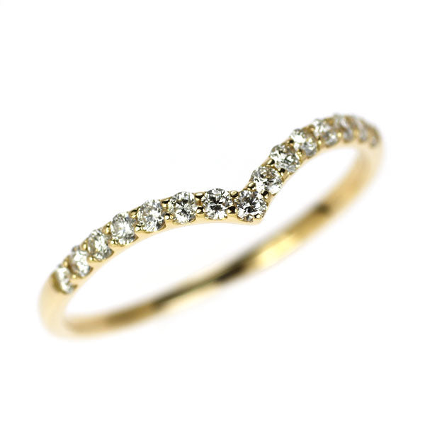 K18YG ダイヤモンド リング 0.20ct V字