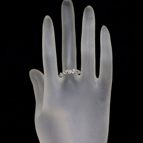 Pt900 ペアシェイプローズカット ダイヤモンド リング 0.29ct D0.09ct