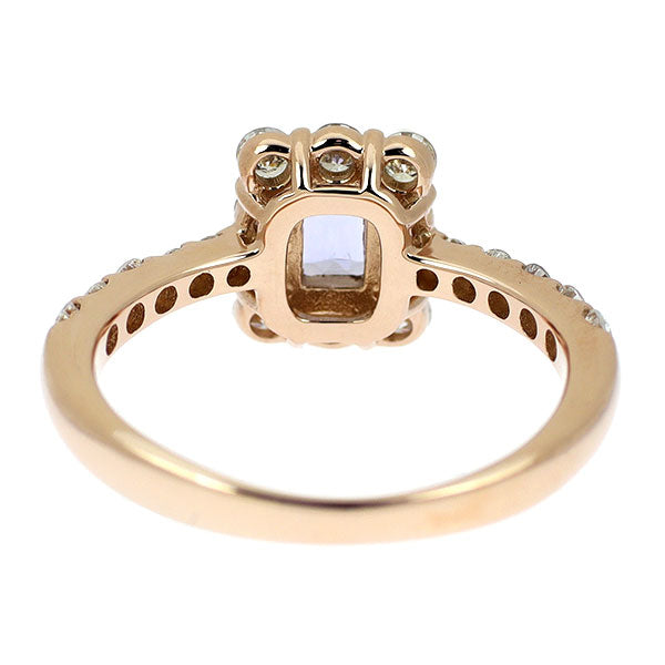 Rare K18PG Hackmanite Diamond Ring 0.32ct D0.54ct