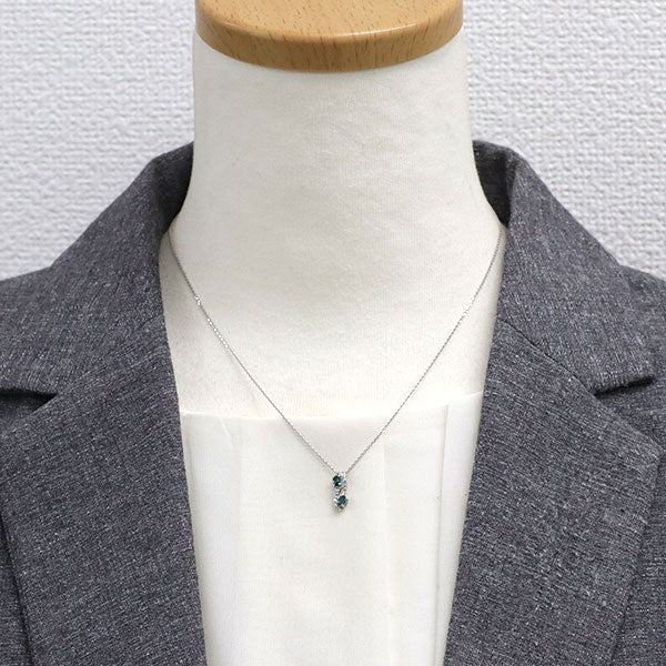 Rare Pt900/ Pt850 Alexandrite Diamond Pendant Necklace 0.24ct D0.11ct