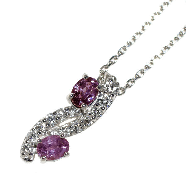Rare Pt900/ Pt850 Alexandrite Diamond Pendant Necklace 0.24ct D0.11ct