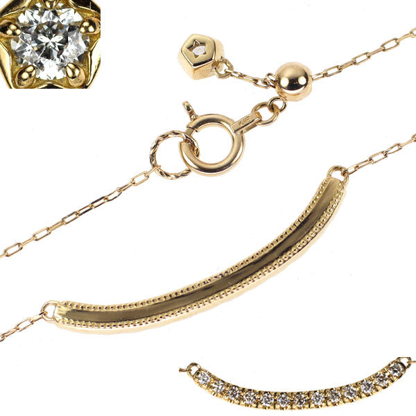 wish upon a star K18YG ダイヤモンド ブレスレット D0.16ct 0.050ct
