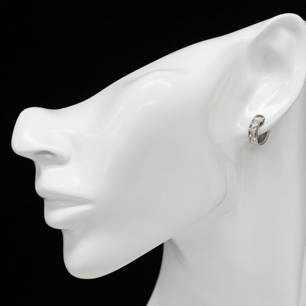 Pt900 Diamond Earrings 1.00ct Hoop