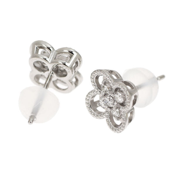 Pt900 Diamond Earrings 0.26ct Clover