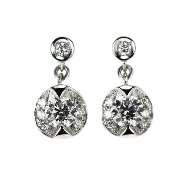 Pt900 ダイヤモンド ピアス 0.333ct D0.10ct